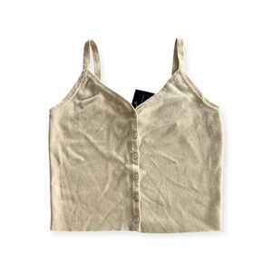 *NWT* Brandy Melville Cream Button-Up Camisole